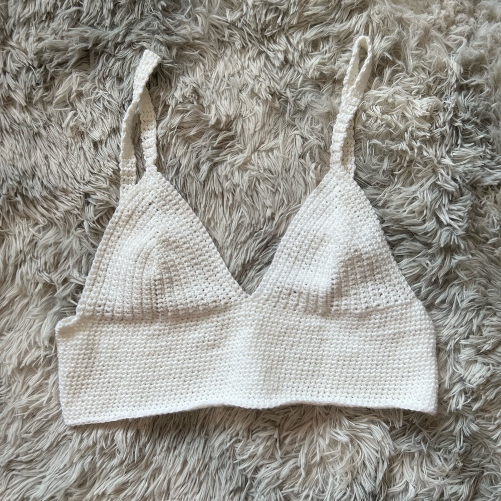 Handmade White Bralette